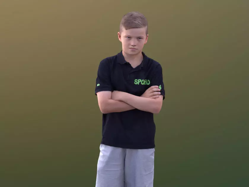 Jack 10198 - Annoyed Teenie Low-poly 3D model_0