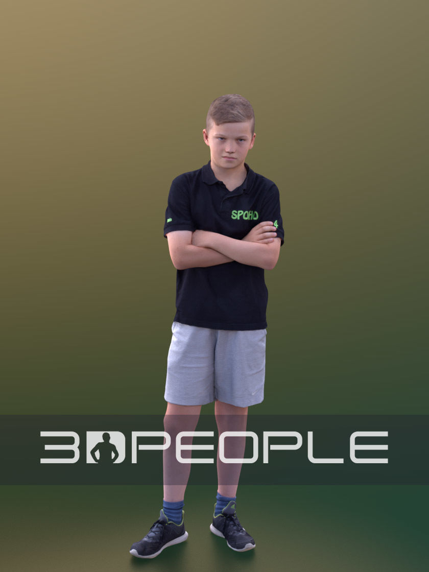 Jack 10198 - Annoyed Teenie Low-poly 3D model_3