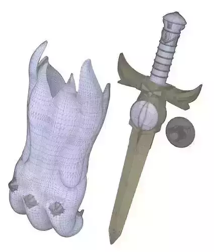 Thundercats Claw Shield and Dagger Sword of Omens 3D print model