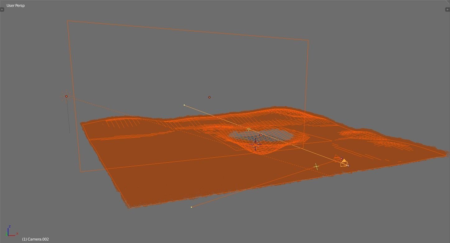 Winterscape mountain 3D model_2