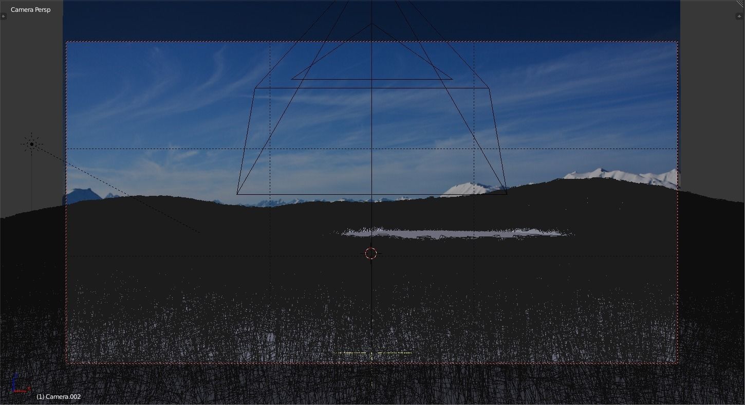 Winterscape mountain 3D model_1