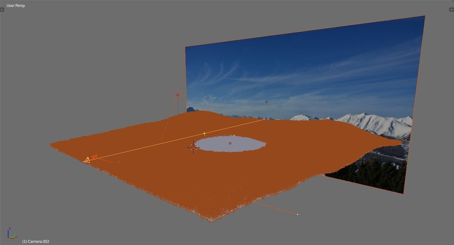 Winterscape mountain 3D model_3