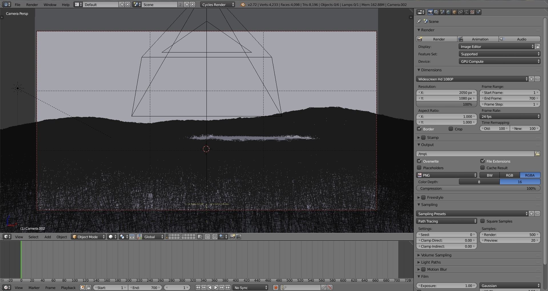 Winterscape mountain 3D model_4