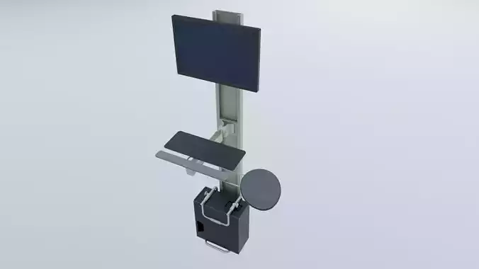 Digital Kiosk Low-poly 3D model