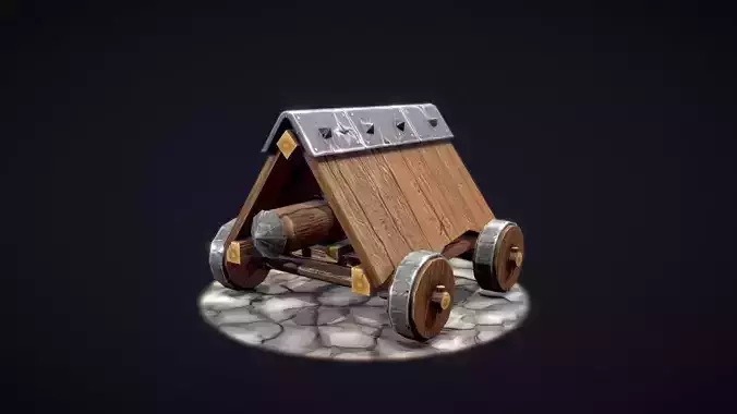 Battering ram Free low-poly 3D model