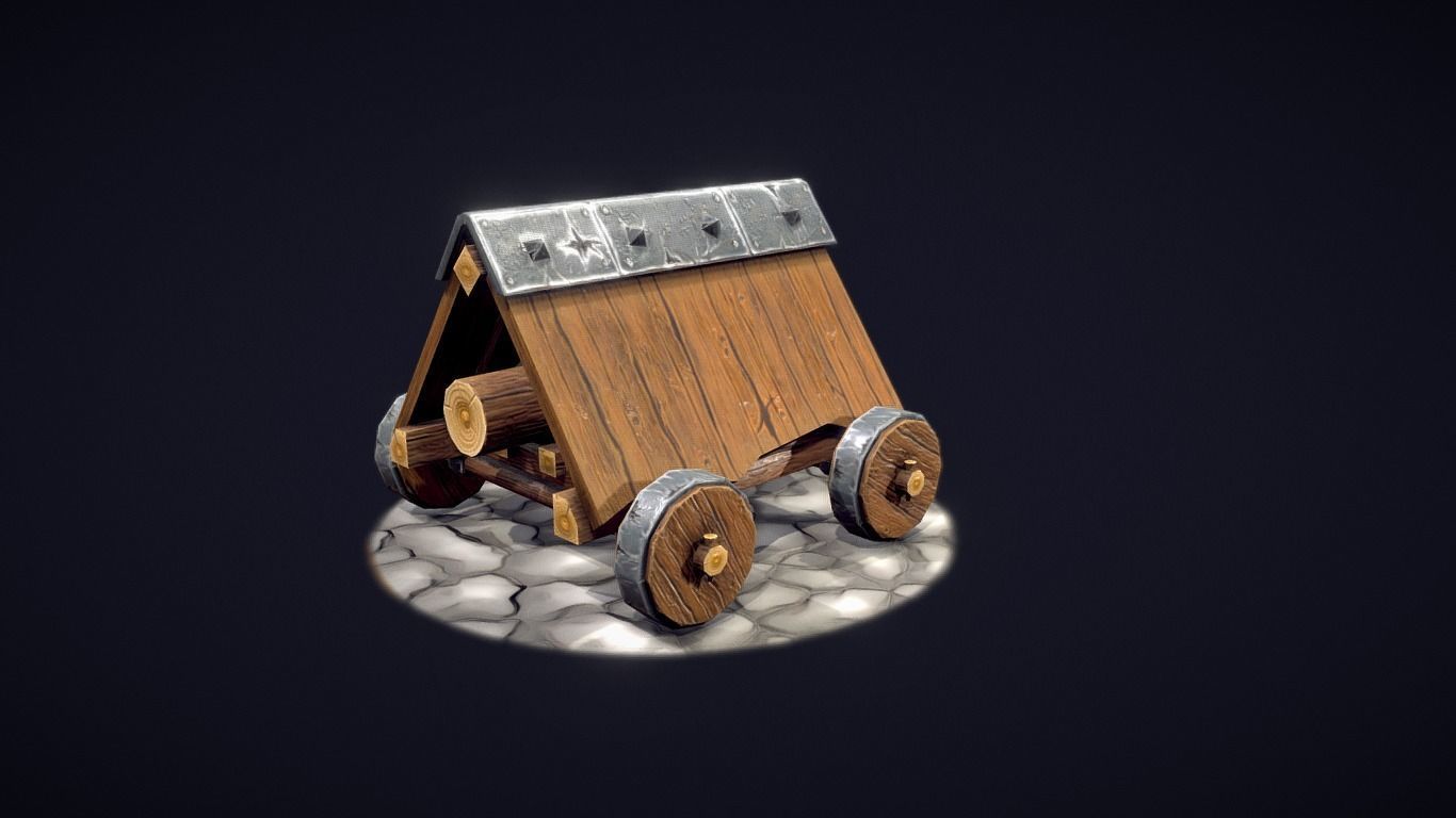 Battering ram Free low-poly 3D model_2
