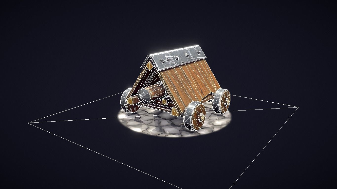 Battering ram Free low-poly 3D model_5