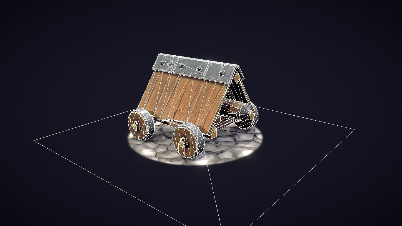 Battering ram Free low-poly 3D model_6