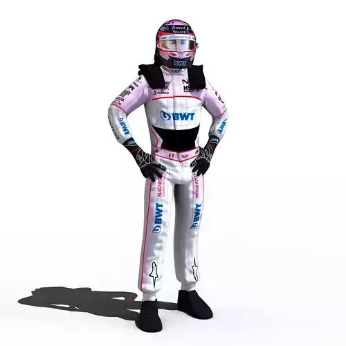 Sergio Perez 2018 Low-poly 3D model