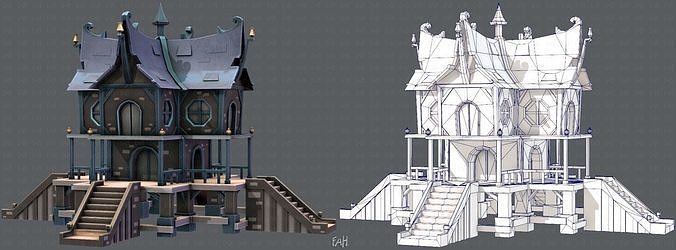 House Cartoon V03 Low-poly 3D model