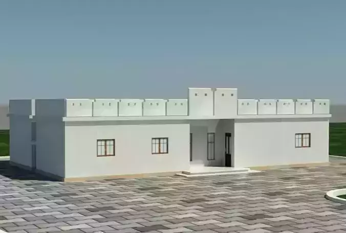 Ancient Building Idea Low-poly 3D model