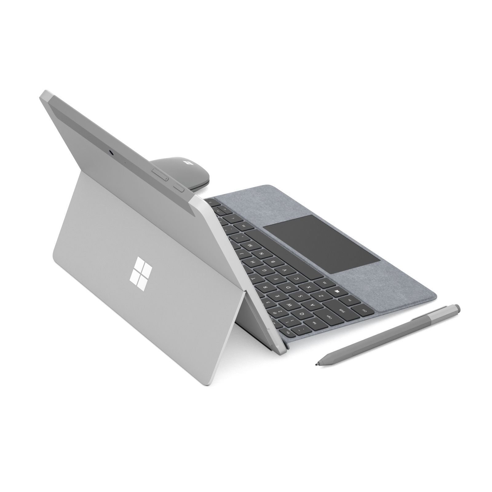 Microsoft Surface Go and Type Covers and Mobile Mouse andPen  3D model_2