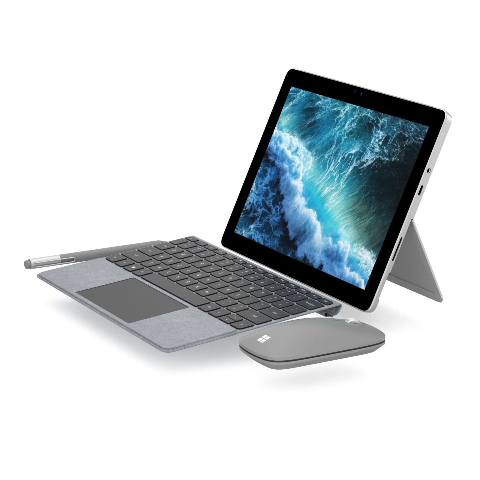 Microsoft Surface Go and Type Covers and Mobile Mouse andPen  3D model_4