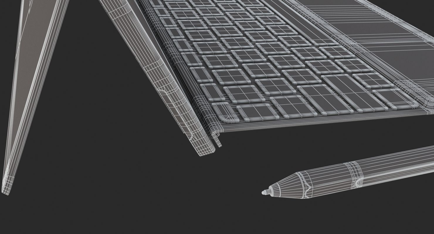 Microsoft Surface Go and Type Covers and Mobile Mouse andPen  3D model_15