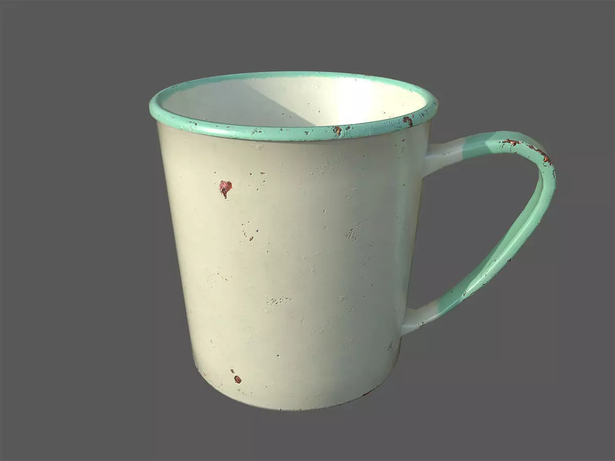 Rusty mug 3D model_0