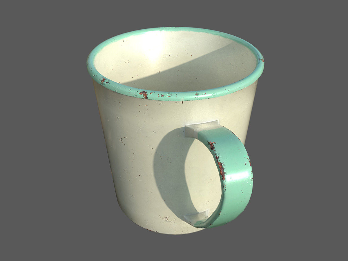 Rusty mug 3D model_2