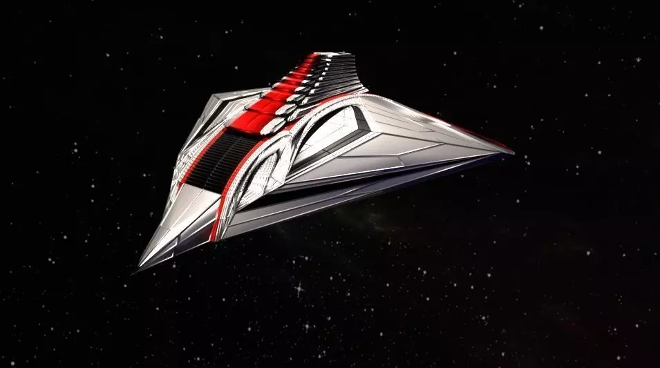 Spaceship Low-poly 3D model