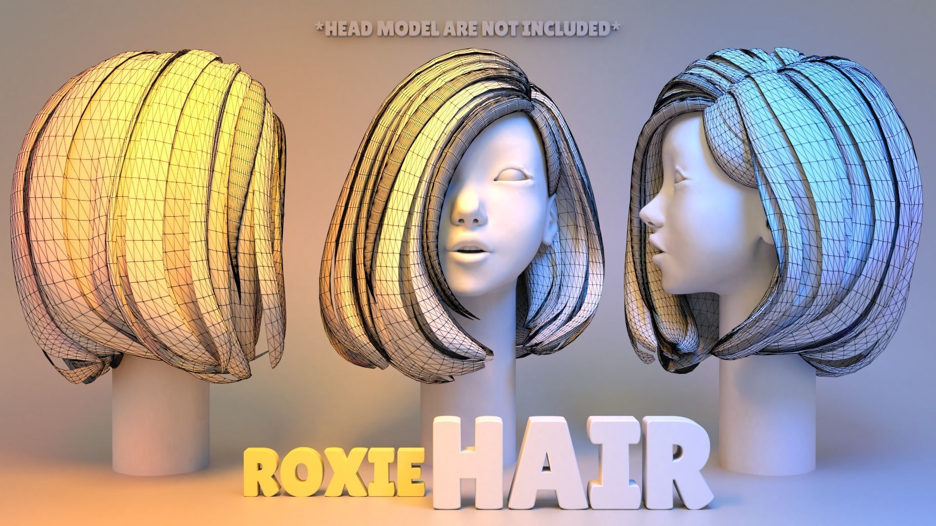 Roxie Hair 3D model_1