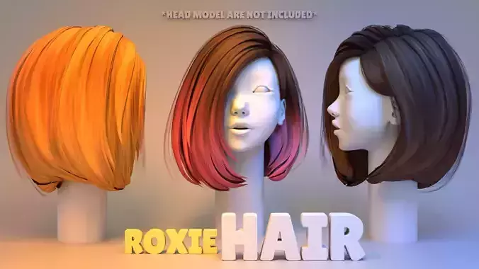Roxie Hair 3D model Roxie Hair 3D model
