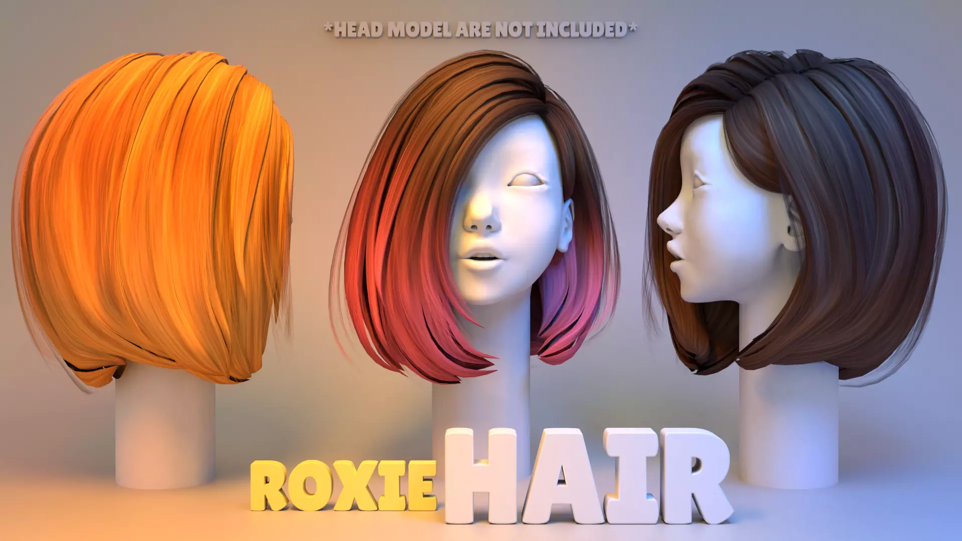 Roxie Hair 3D model_0