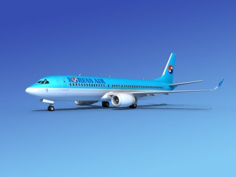 Boeing 737-800 Korean Air 3D model_1