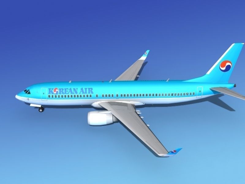 Boeing 737-800 Korean Air 3D model_10