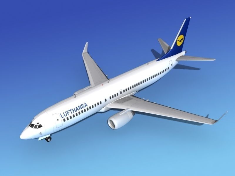 Boeing 737-800ER Lufthansa 3D model_11