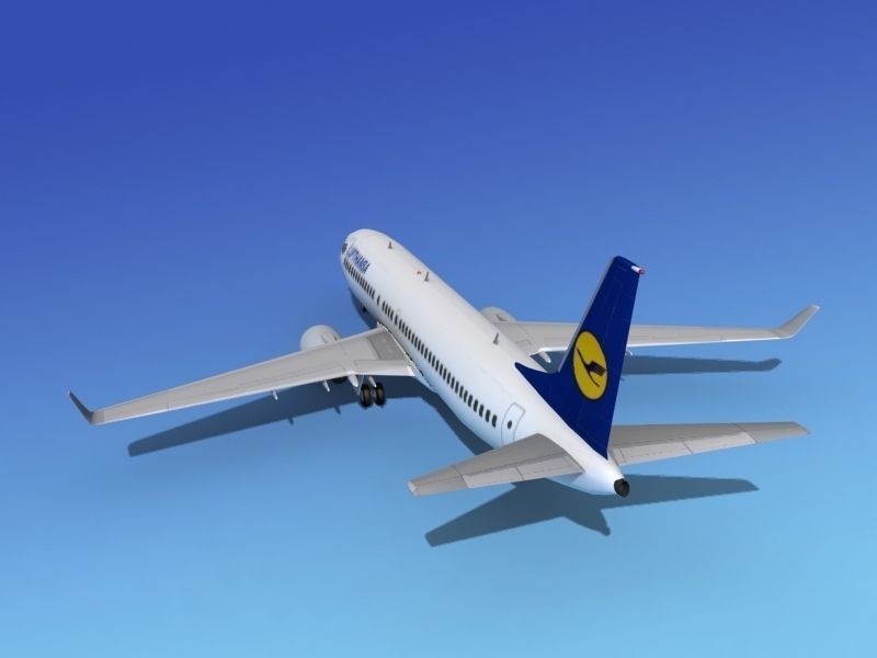 Boeing 737-800ER Lufthansa 3D model_7