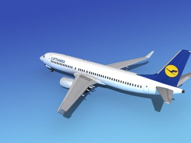 Boeing 737-800ER Lufthansa 3D model_8