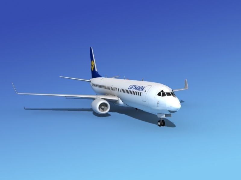 Boeing 737-800ER Lufthansa 3D model_2