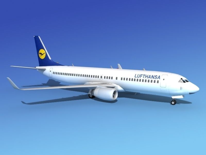Boeing 737-800ER Lufthansa 3D model_5