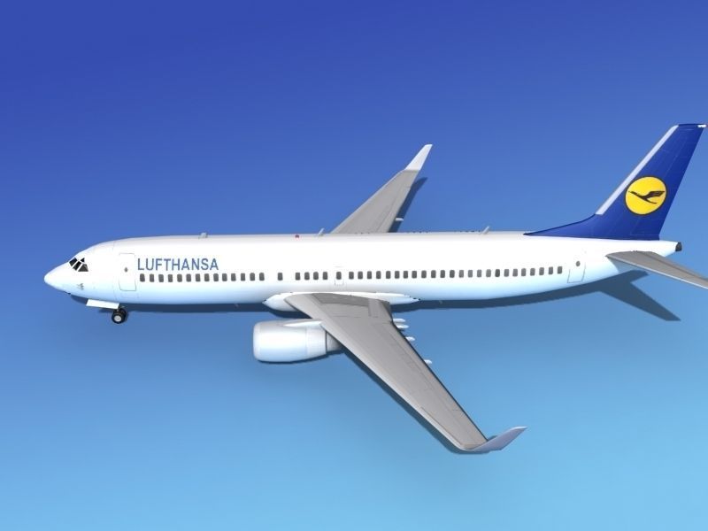 Boeing 737-800ER Lufthansa 3D model_9