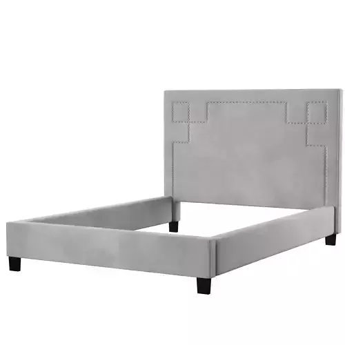 Halina Upholstered Platform Bed 3D model
