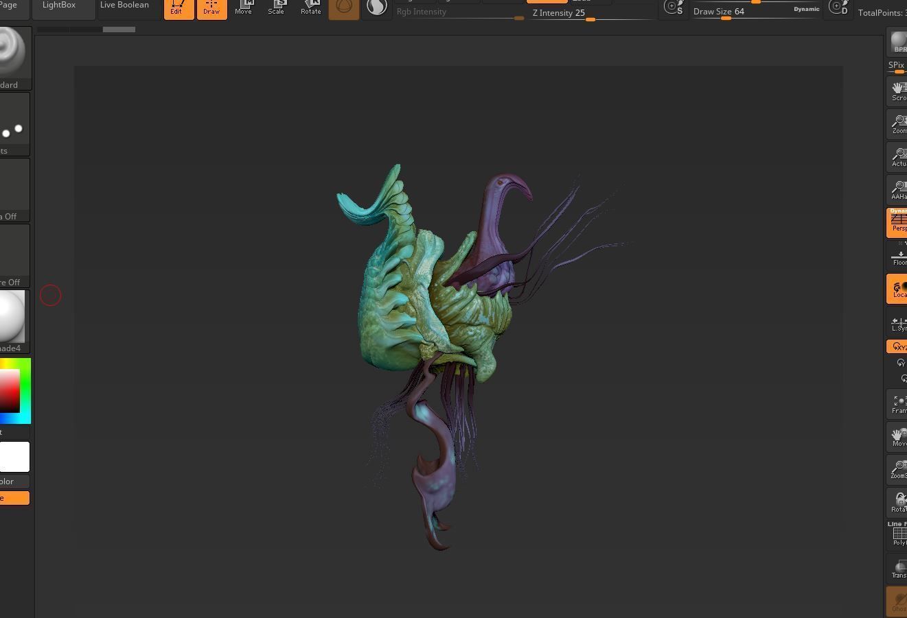 Sea Creature - Highpoly 3D model_2