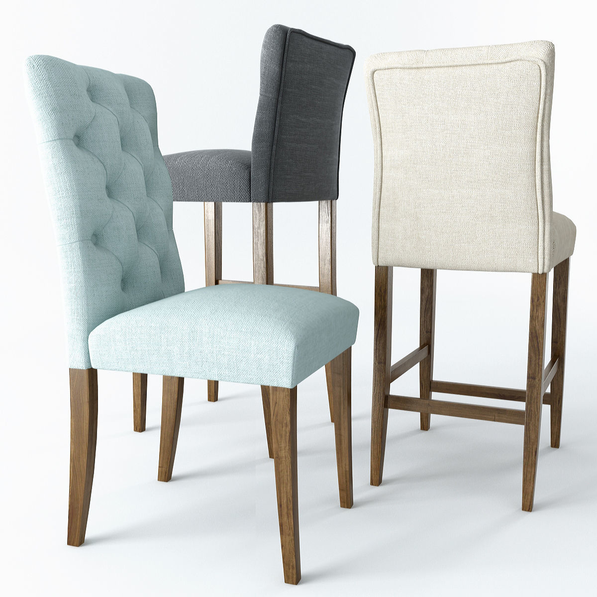 Brookline Tufted Collection 3D model_2
