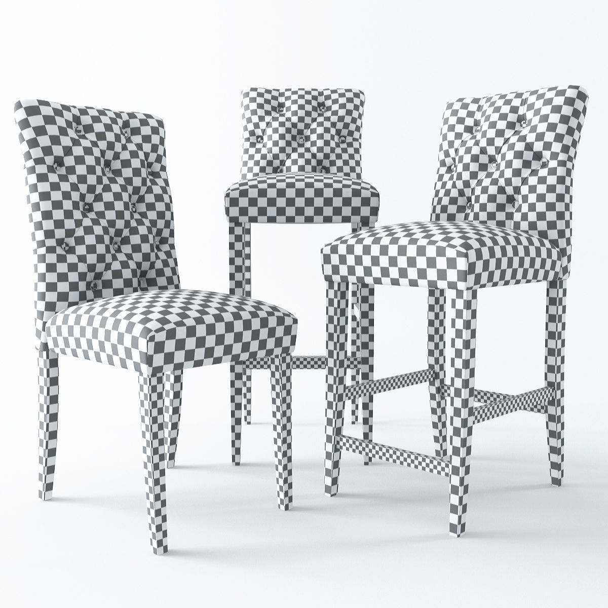 Brookline Tufted Collection 3D model_5