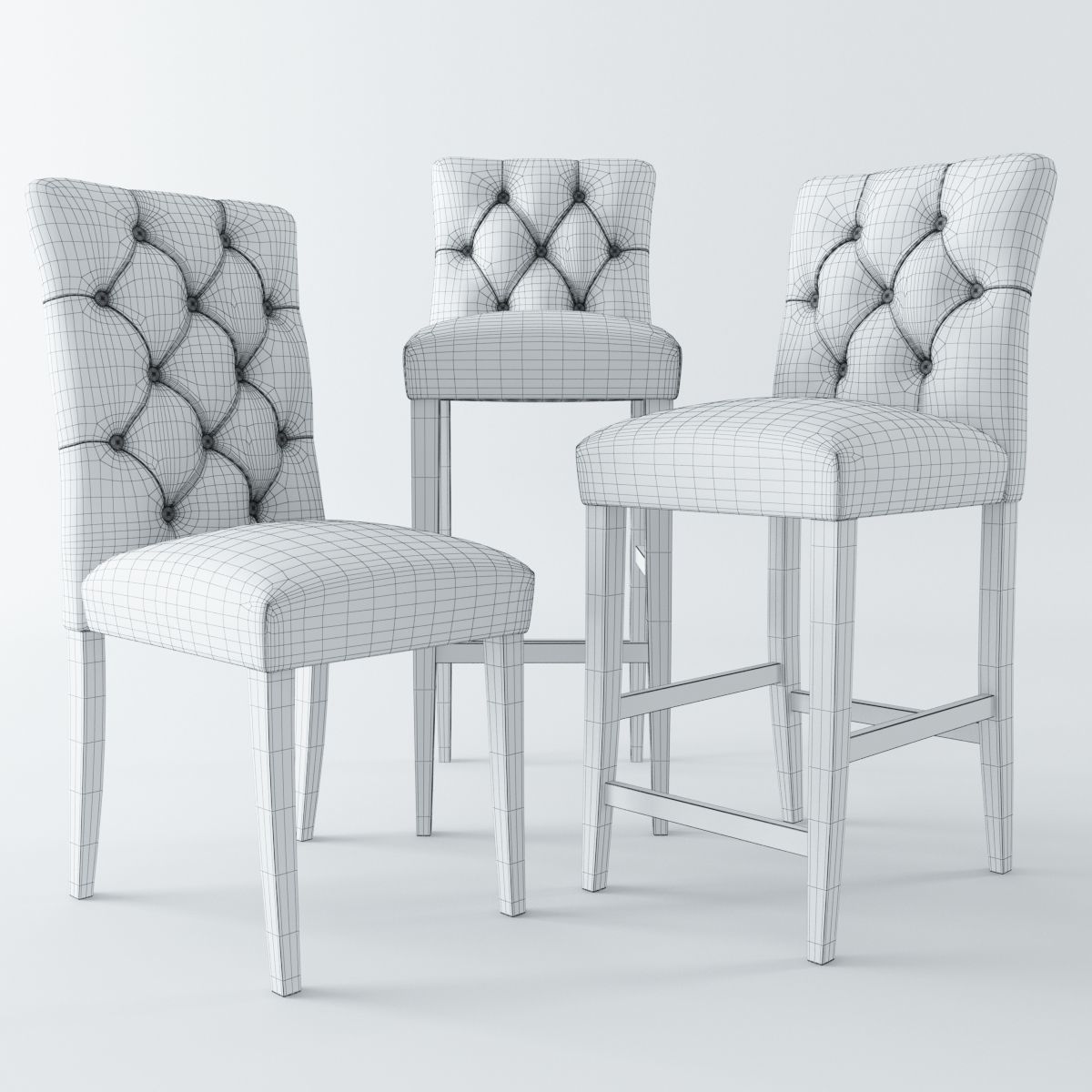 Brookline Tufted Collection 3D model_3