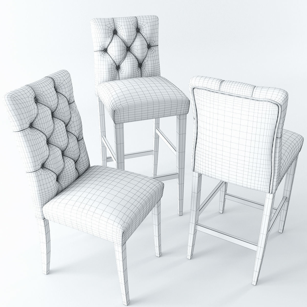 Brookline Tufted Collection 3D model_4