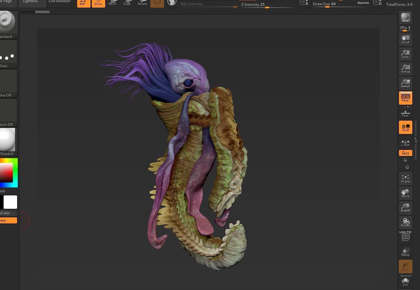 Sea Creature - Highpoly   3D model_2