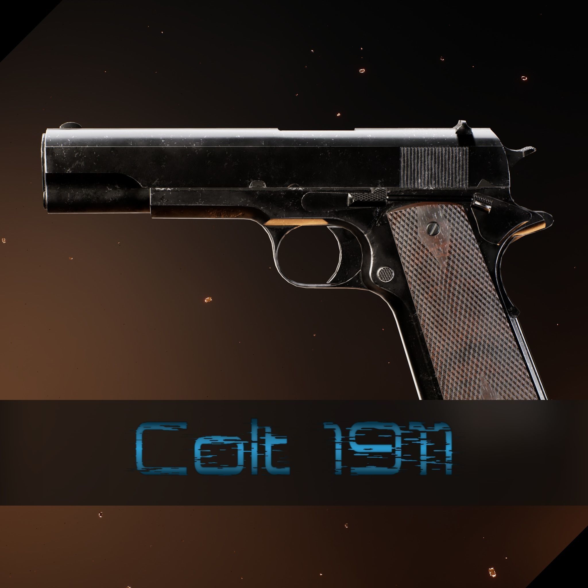 Pistols colt pistol 3D Model Collection_3