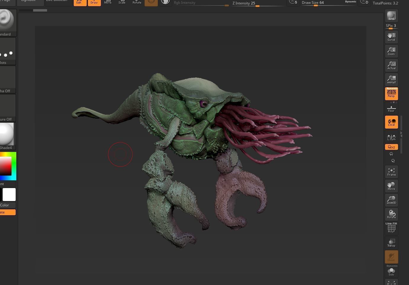 Sea Creature - Highpoly 3D model_2