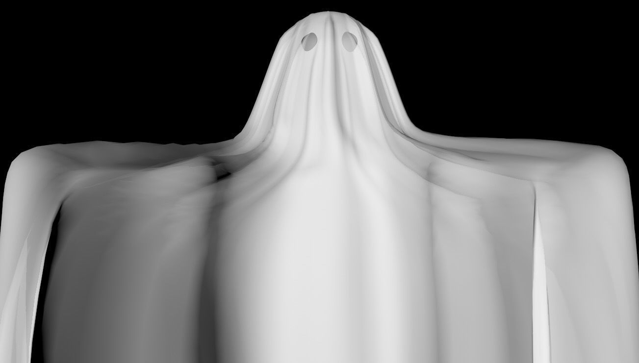 Classic Spooky Sheet Ghost 3D model_4