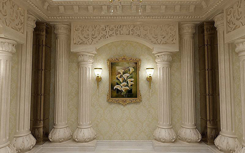 Lobby Hall 3D model_1