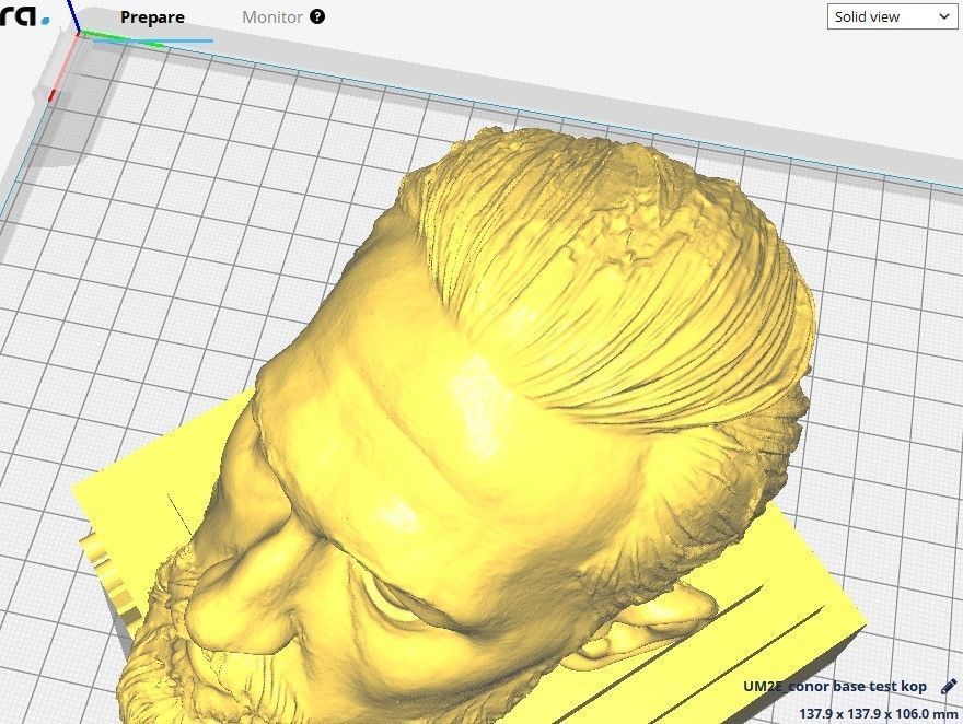 Conor McGregor head on simple base 3D print file STL 3D print model_8