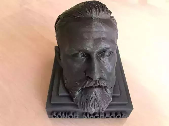 Conor McGregor head on simple base 3D print file STL 3D print model