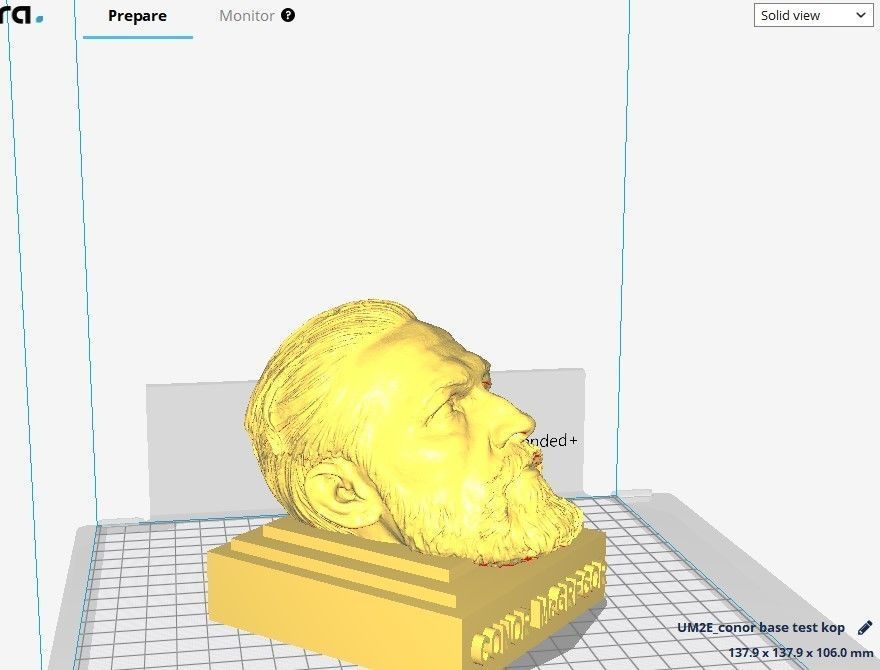 Conor McGregor head on simple base 3D print file STL 3D print model_6
