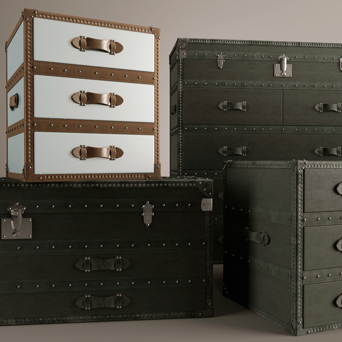 Chest of Drawers Curbstones 3D model_4