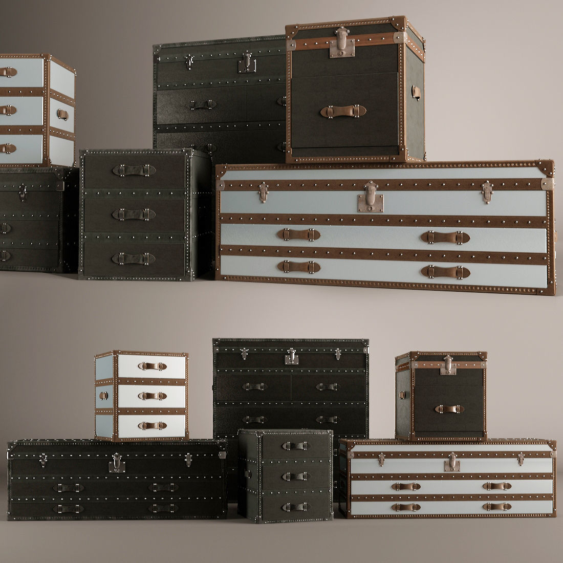 Chest of Drawers Curbstones 3D model_1
