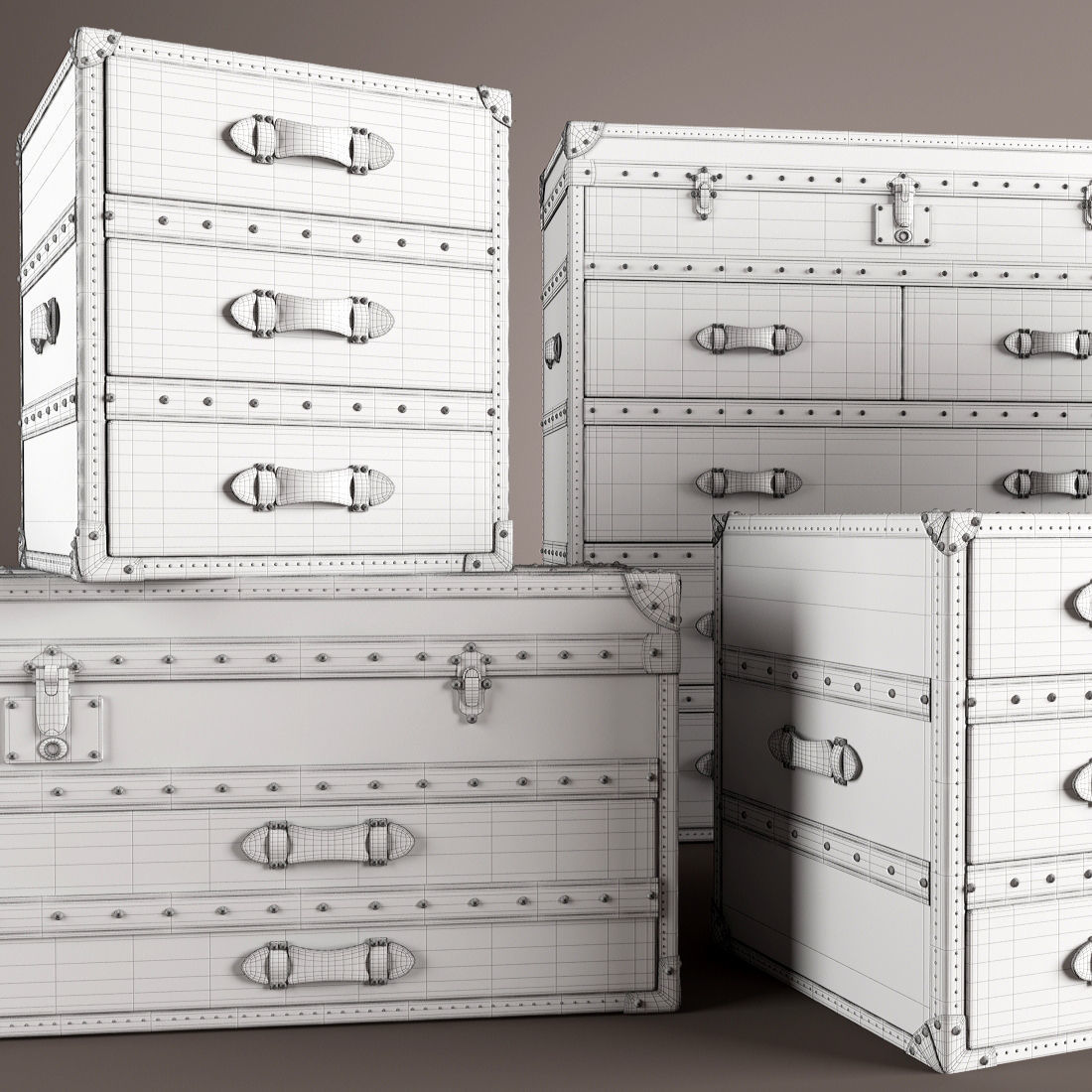Chest of Drawers Curbstones 3D model_8
