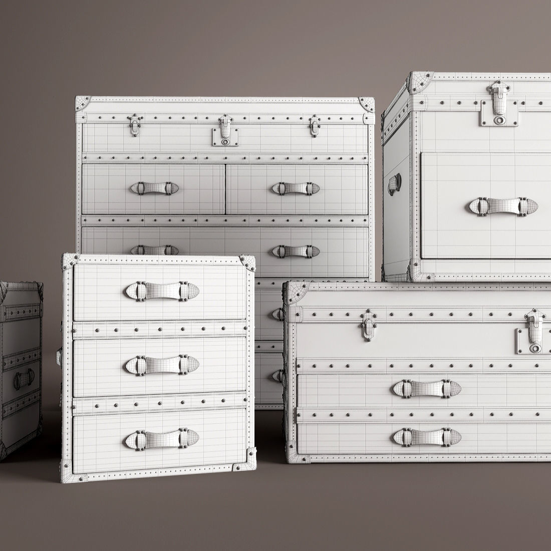 Chest of Drawers Curbstones 3D model_7